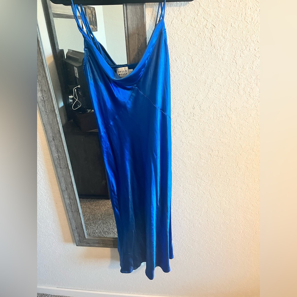 Slip Into The Night Midi Dress Blue - Picture 8 of 9